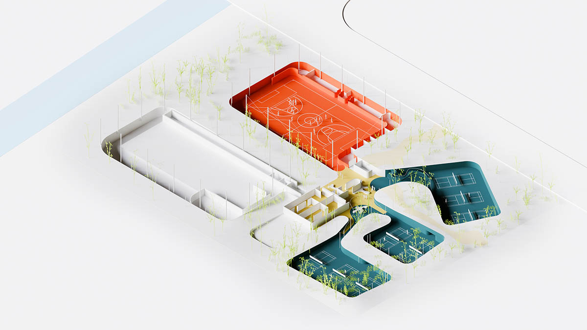 Selgascano unveils its proposal for pavilion-like sports center wrapped by ETFE membrane