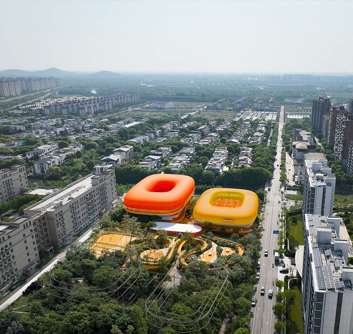 Selgascano unveils its proposal for pavilion-like sports center wrapped by ETFE membrane