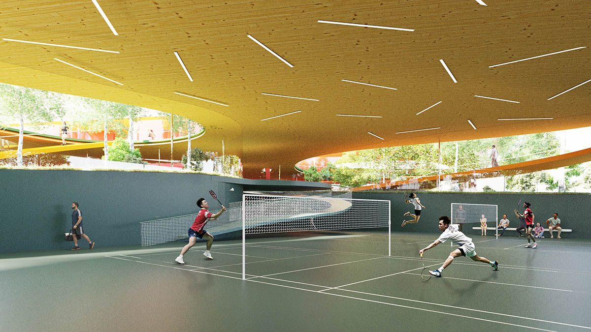 Selgascano unveils its proposal for pavilion-like sports center wrapped by ETFE membrane