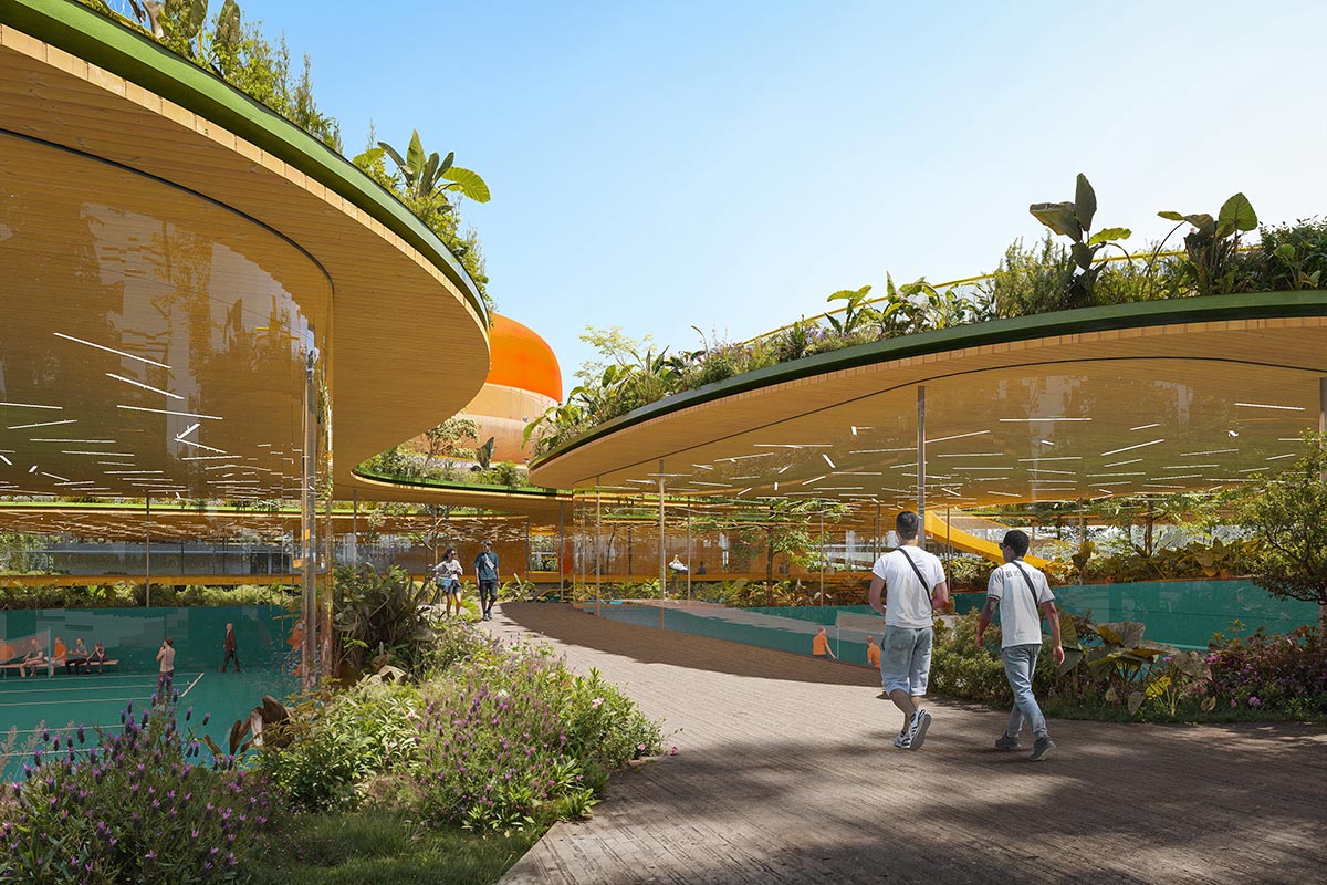 Selgascano unveils its proposal for pavilion-like sports center wrapped by ETFE membrane