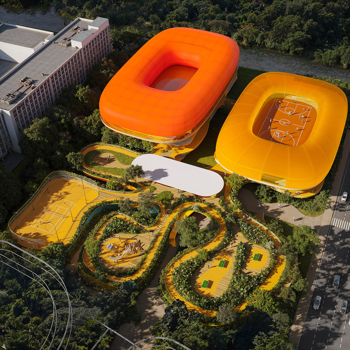 Selgascano unveils its proposal for pavilion-like sports center wrapped by ETFE membrane