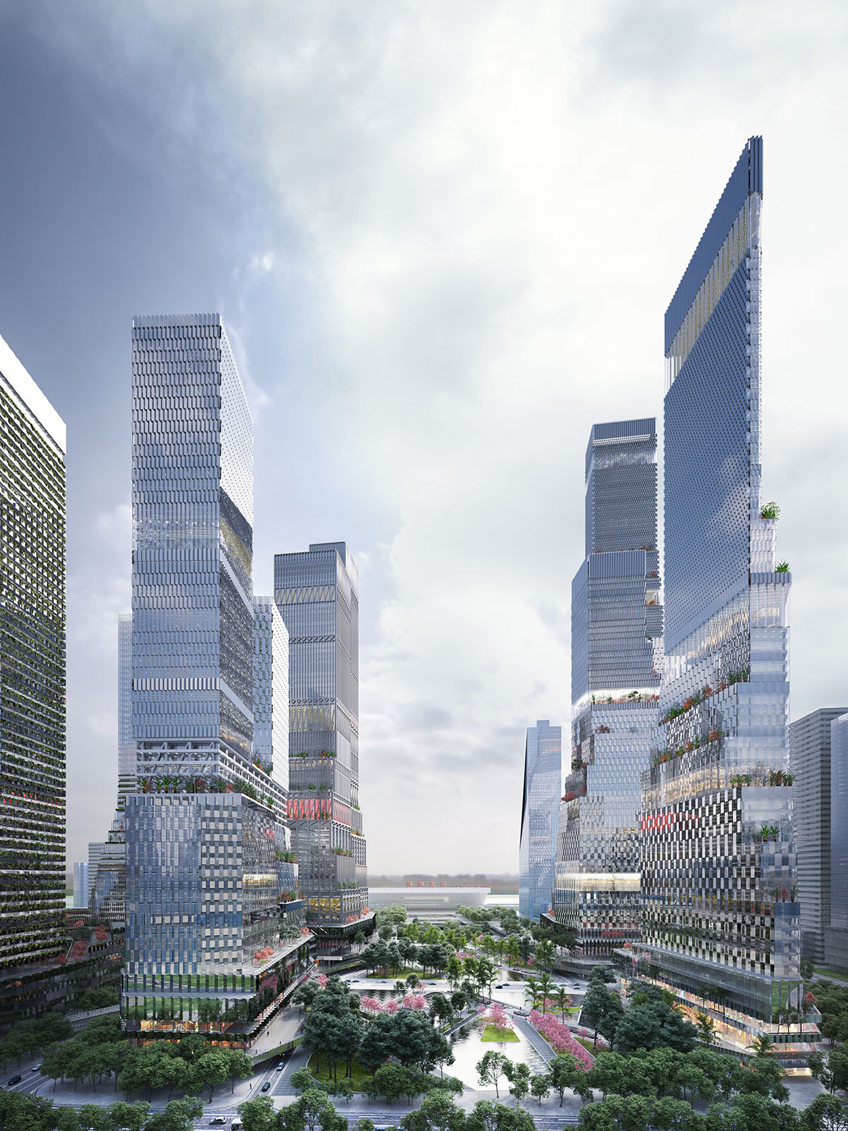 Mecanoo&rsquo;s winning proposal for Shenzhen North Station features 12 staggering skyscrapers