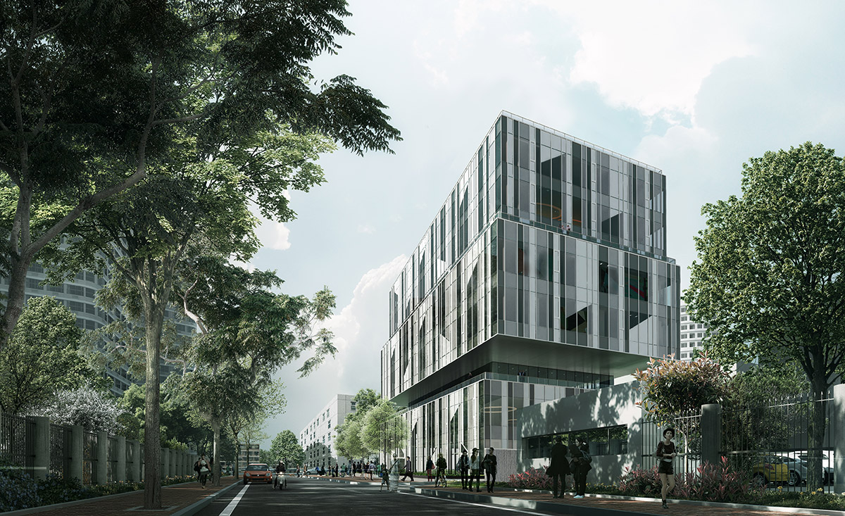 Construction work started on SHL’s splitted-volume CaoHeJing Guigu Creative Headquarters in Shanghai