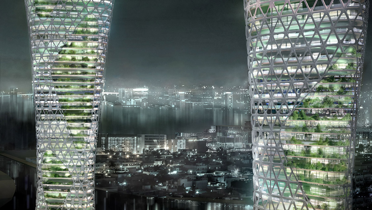 Amorphou Studio proposes symbiotic towers in response to Dubai's climatic conditions