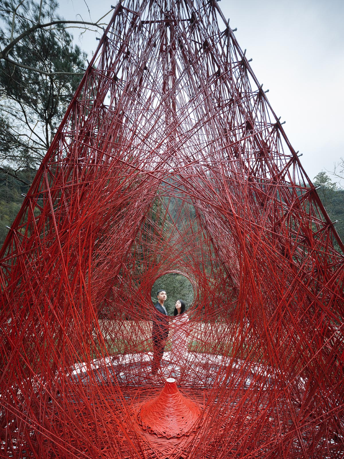 Wutopia Lab designs China's first all carbon-fiber installation in the rural area of Zhejiang