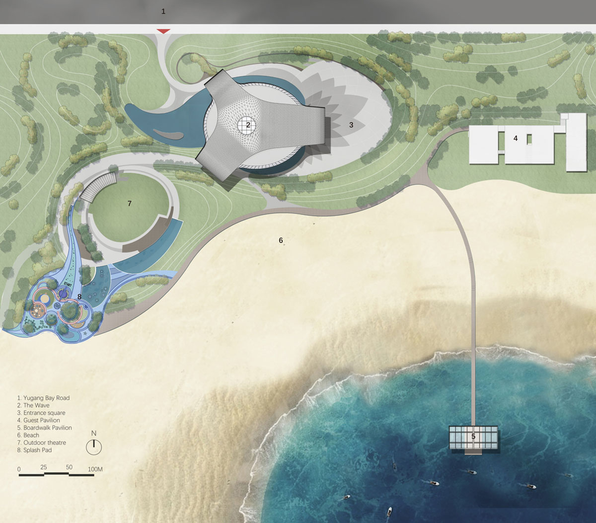 Lacime Architects creates wavy and floating Shimao-The Wave Showroom in Tianjin, China