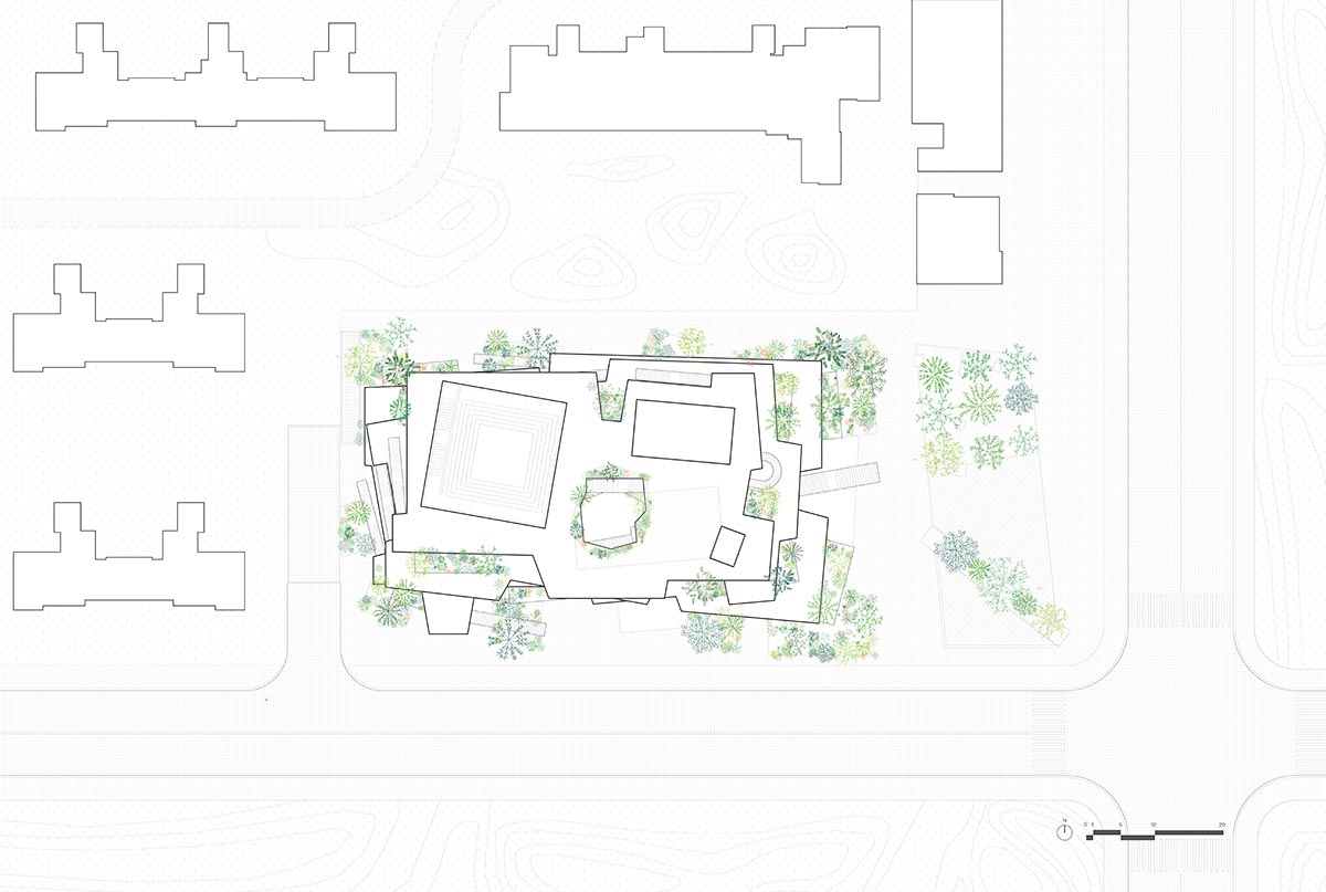 B.L.U.E. imagines Seed Plaza like a mountainous terrain in Jiaxing