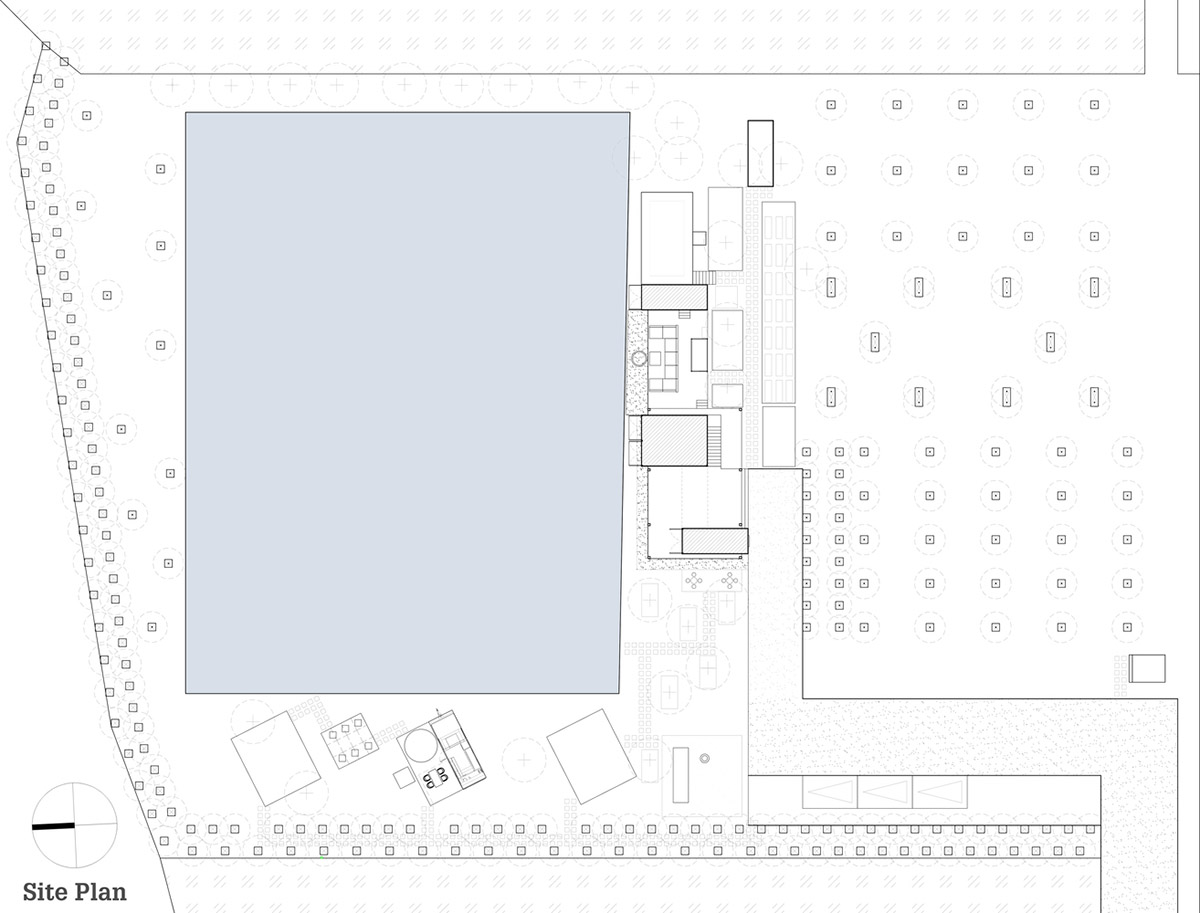 Disused shipping containers form a holiday home under A-frame roof by Tung Jai Ork Baab