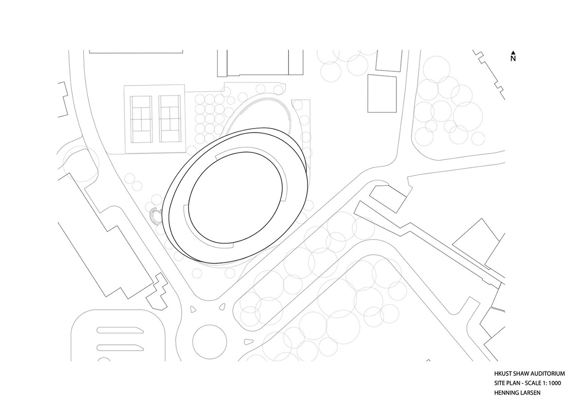 White shifted and circular wings form Henning Larsen-designed auditorium at HKUST in Hong Kong 