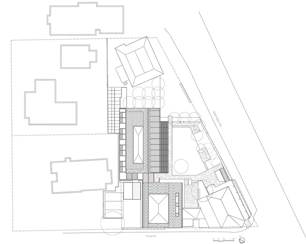 Snøhetta completes courtyard renovation and Michelin restaurant with fritted glass walls