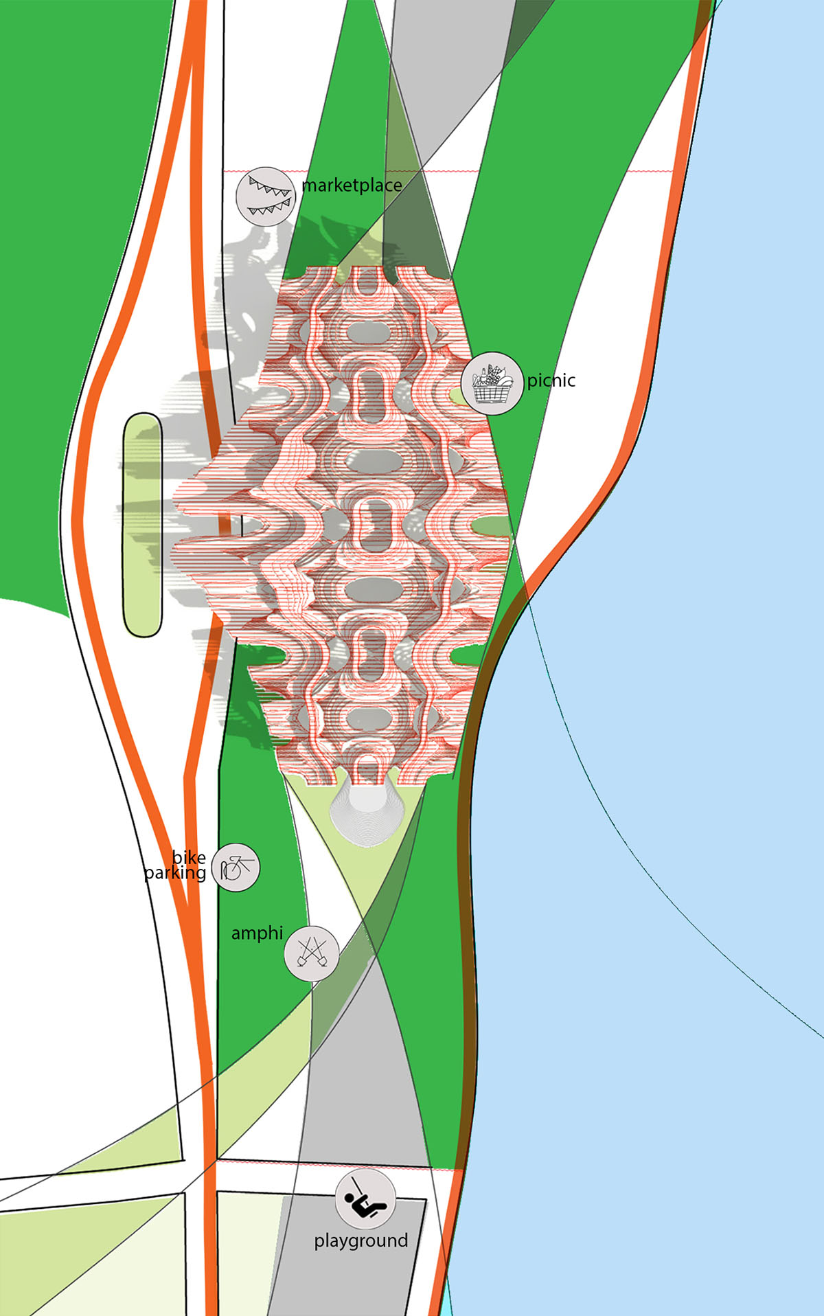 GAD proposes immersive organic-shaped library to generate futuristic reading and media spaces