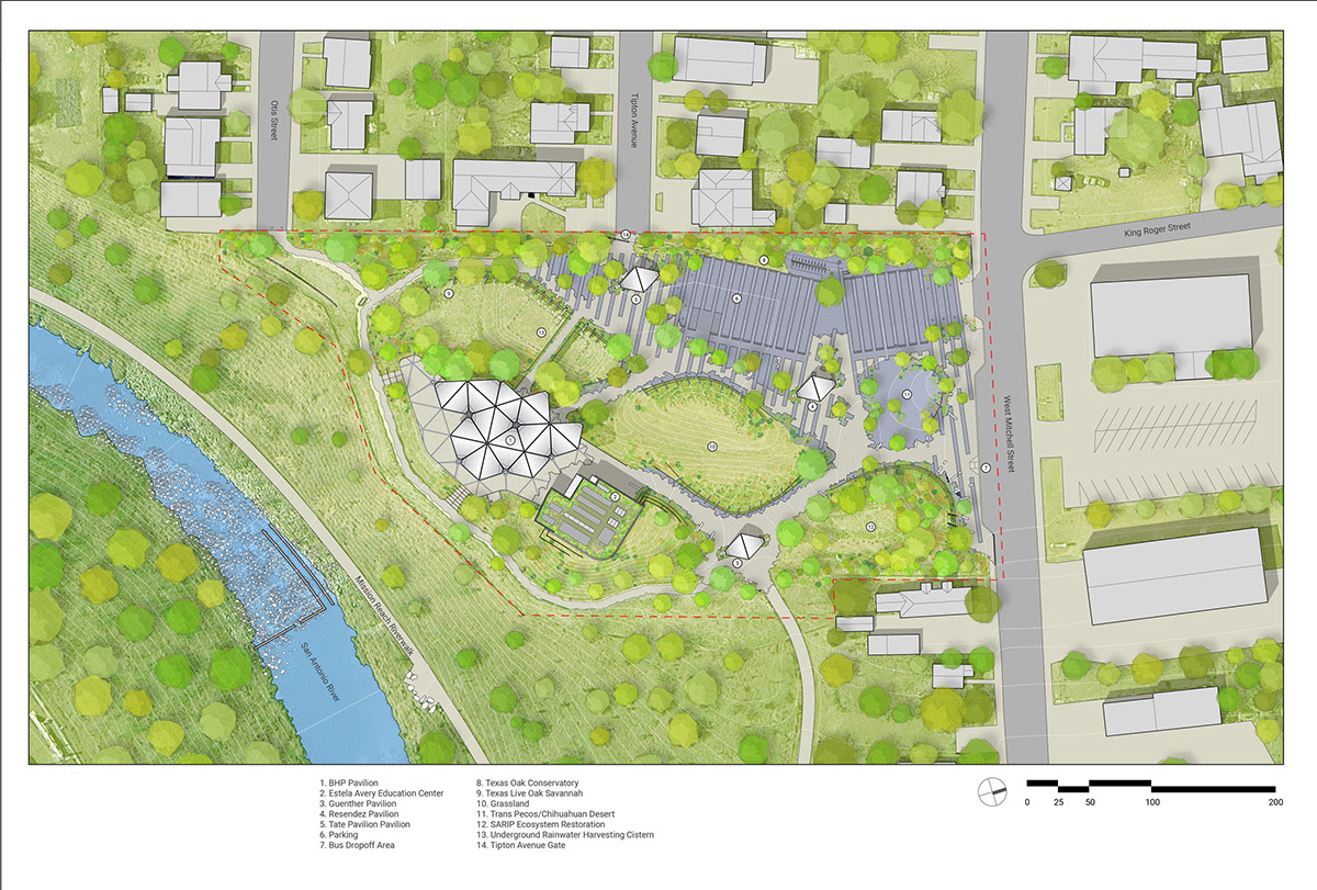 Lake|Flato Architects + Matsys built sculptural petals to increase active participation in the region