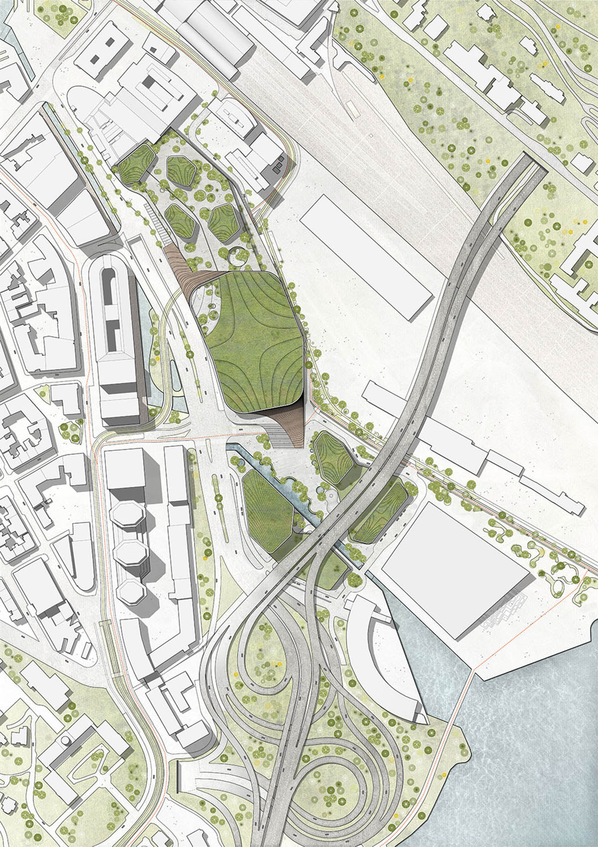 3XN unveils design for new arena in UNESCO Heritage Site of Bergen