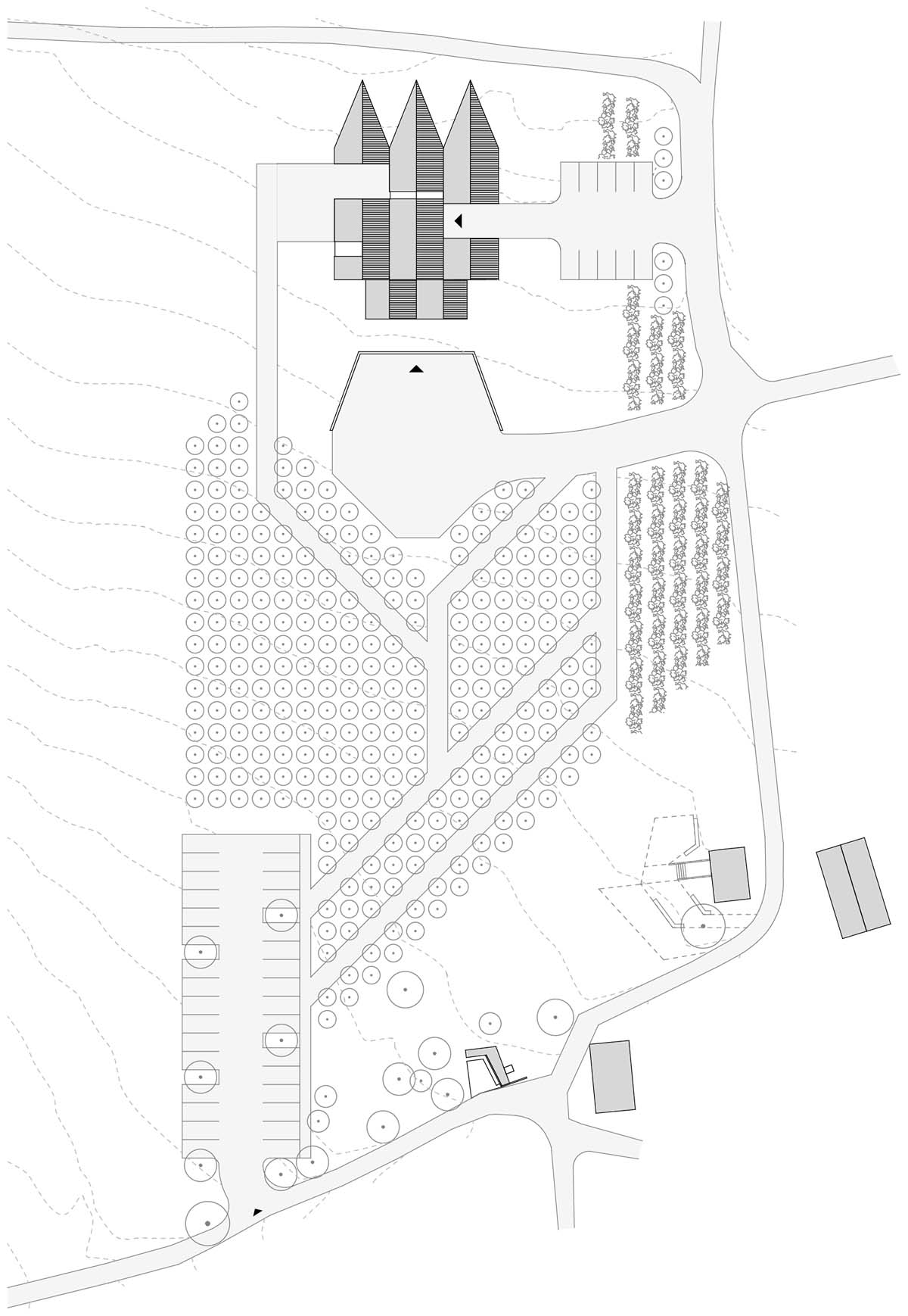 BORD completes cider production facility with rhombus-shaped tunnel-like volumes in Hungary