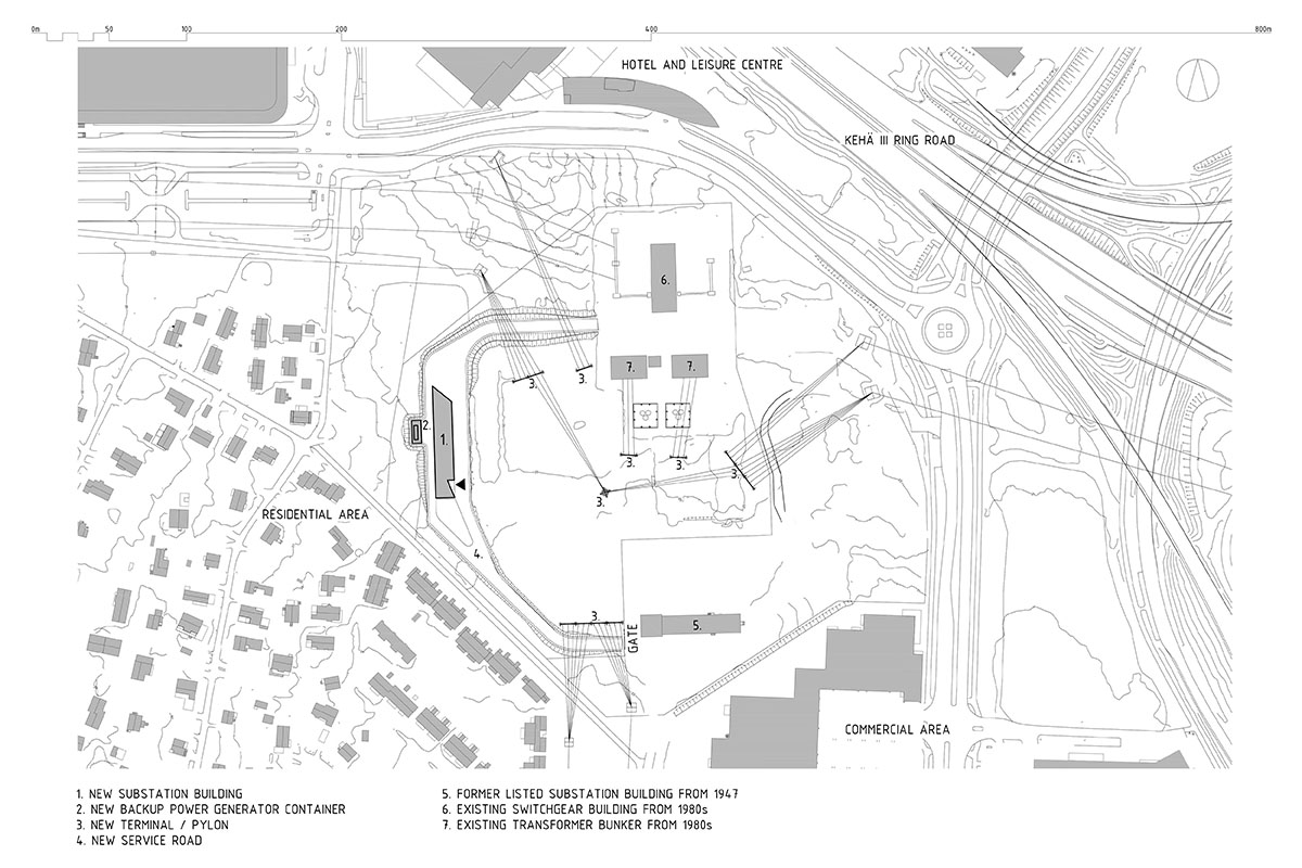 Kivinen Rusanen Architects built a substation featuring a patterned brick façade