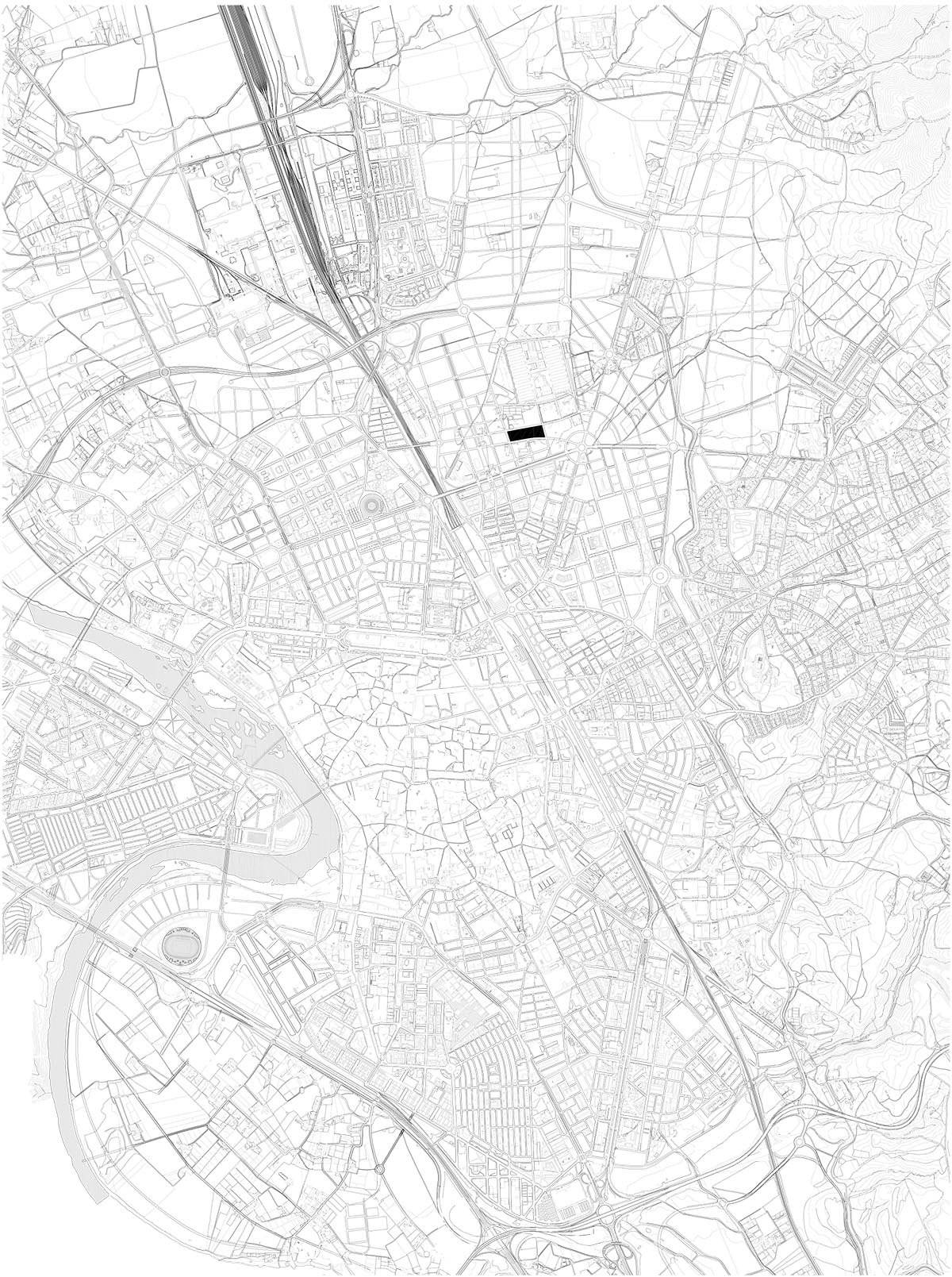 Mecanoo envisions Palace of Justice in Cordoba with cutouts and porous walls