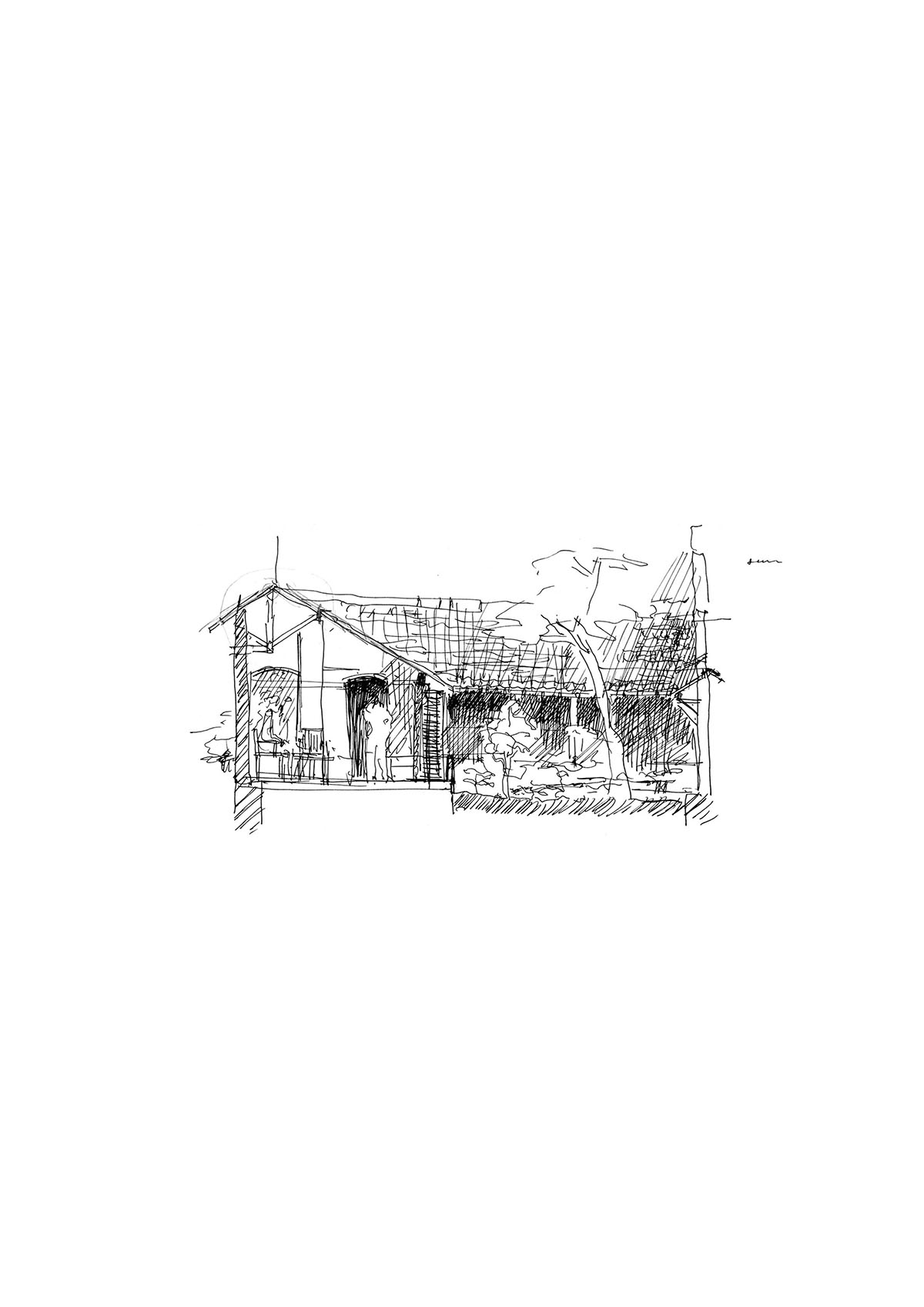 Field Atelier built house with free flowing internal courtyards in North Goa, India