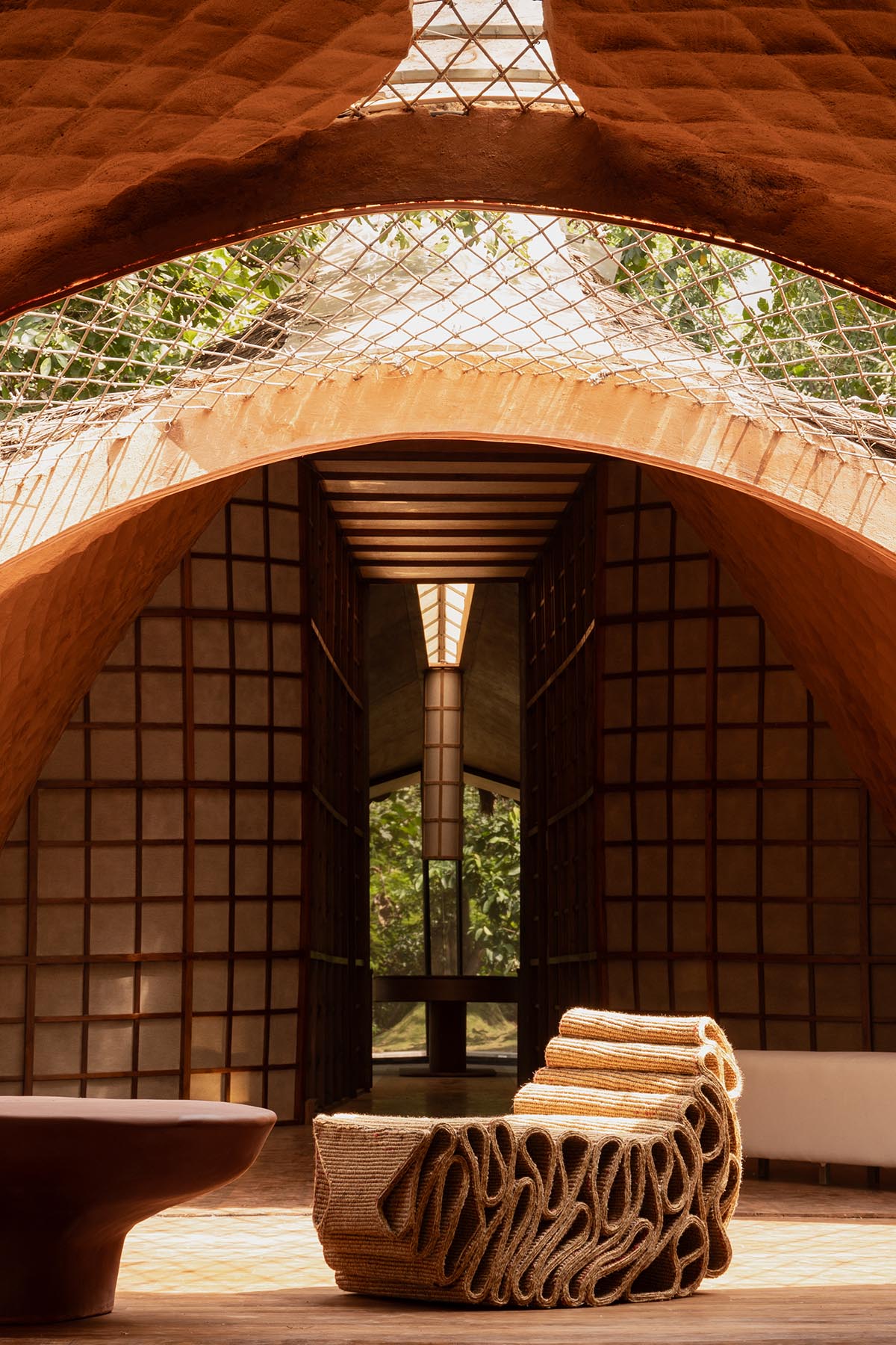 The bridge that became a house and resembled a cocoon in Karjat, designed by Wallmakers