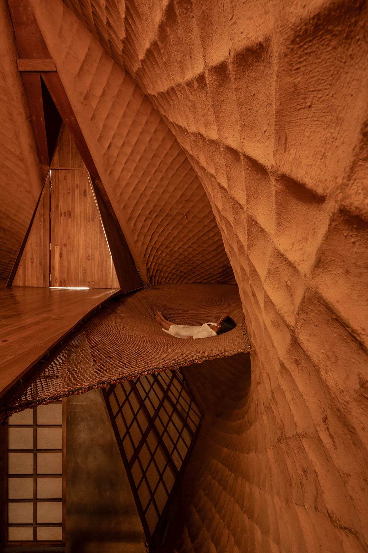 The bridge that became a house and resembled a cocoon in Karjat, designed by Wallmakers