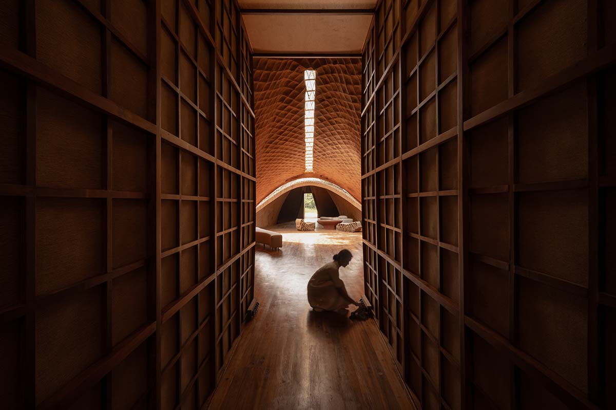 The bridge that became a house and resembled a cocoon in Karjat, designed by Wallmakers