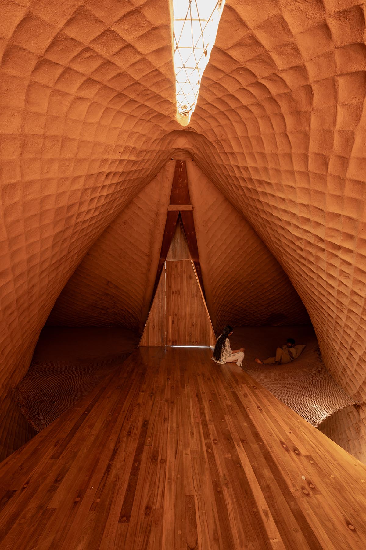 The bridge that became a house and resembled a cocoon in Karjat, designed by Wallmakers