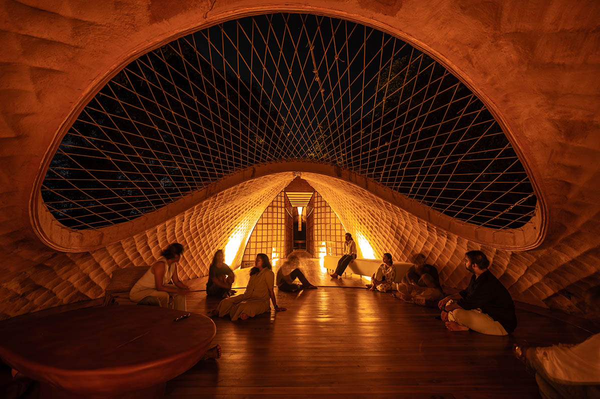 The bridge that became a house and resembled a cocoon in Karjat, designed by Wallmakers