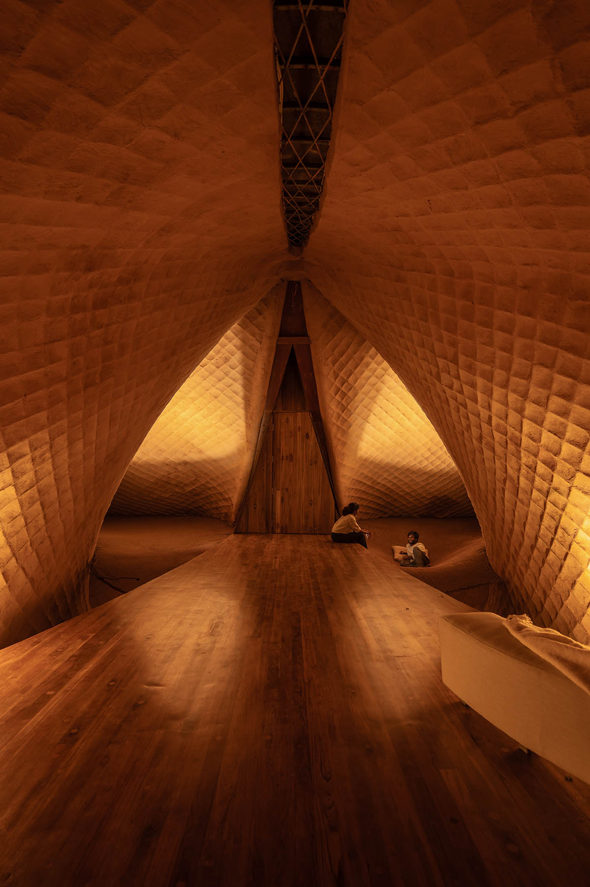 The bridge that became a house and resembled a cocoon in Karjat, designed by Wallmakers