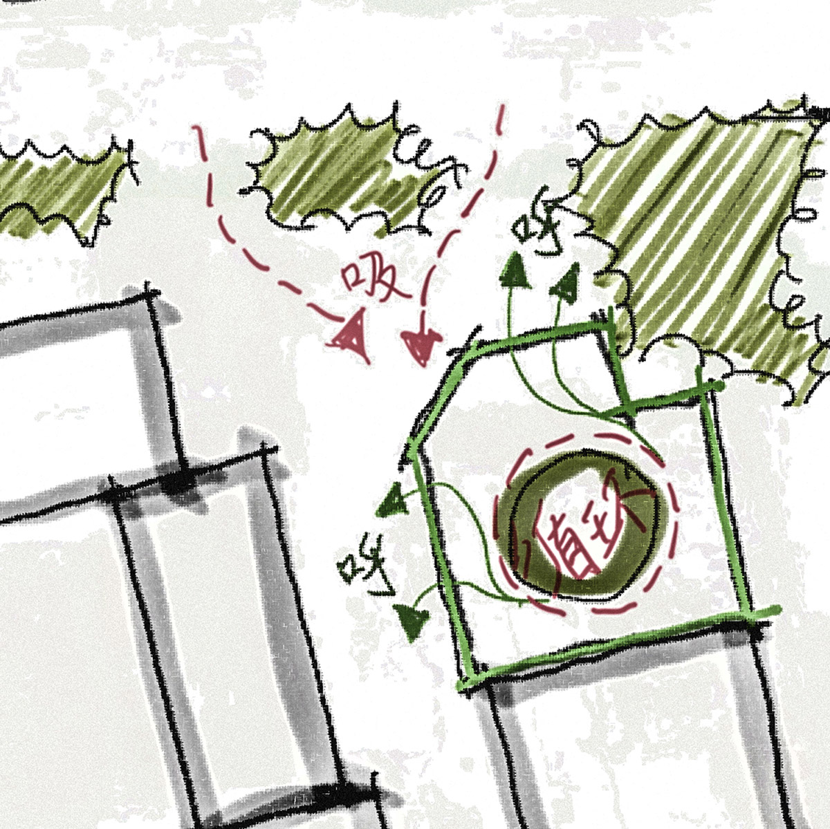 QUCESS Design completes Inno. EcoSLab combining white and green colors to energize interiors