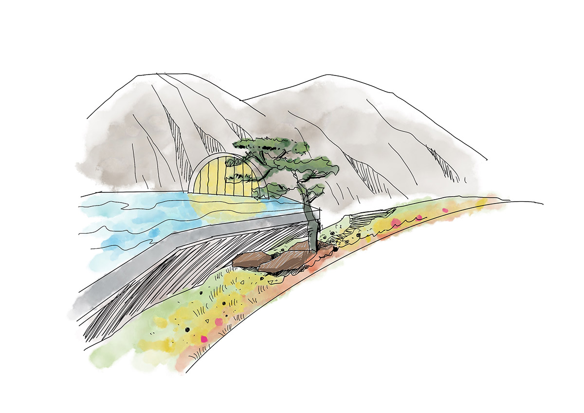 SYN Architects' ceremony hall features moon-shaped balloon that never sets in Daolang Town