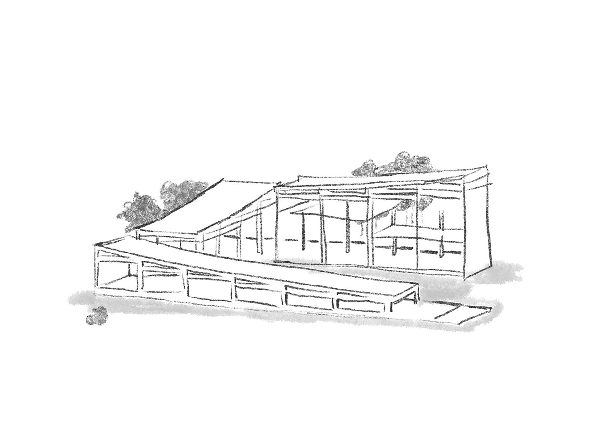 Staggered volumes define educational and cultural centre shaped around the pond in China
