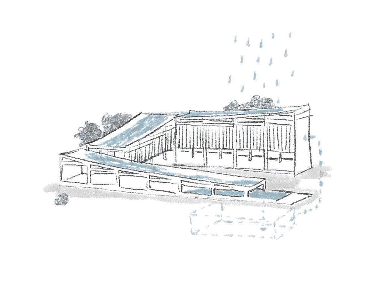Staggered volumes define educational and cultural centre shaped around the pond in China