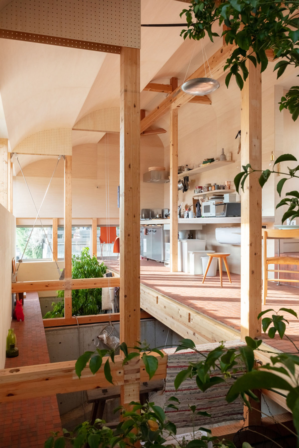 atelierco renovates former house from early Jomon period with curved ceiling in Japan 