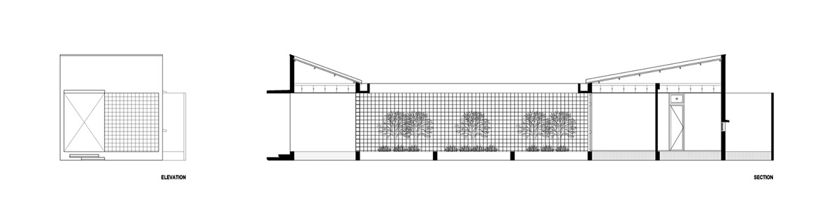 90odesign built this small house with brick walls as a shield of the house in Ho Chi Minh city
