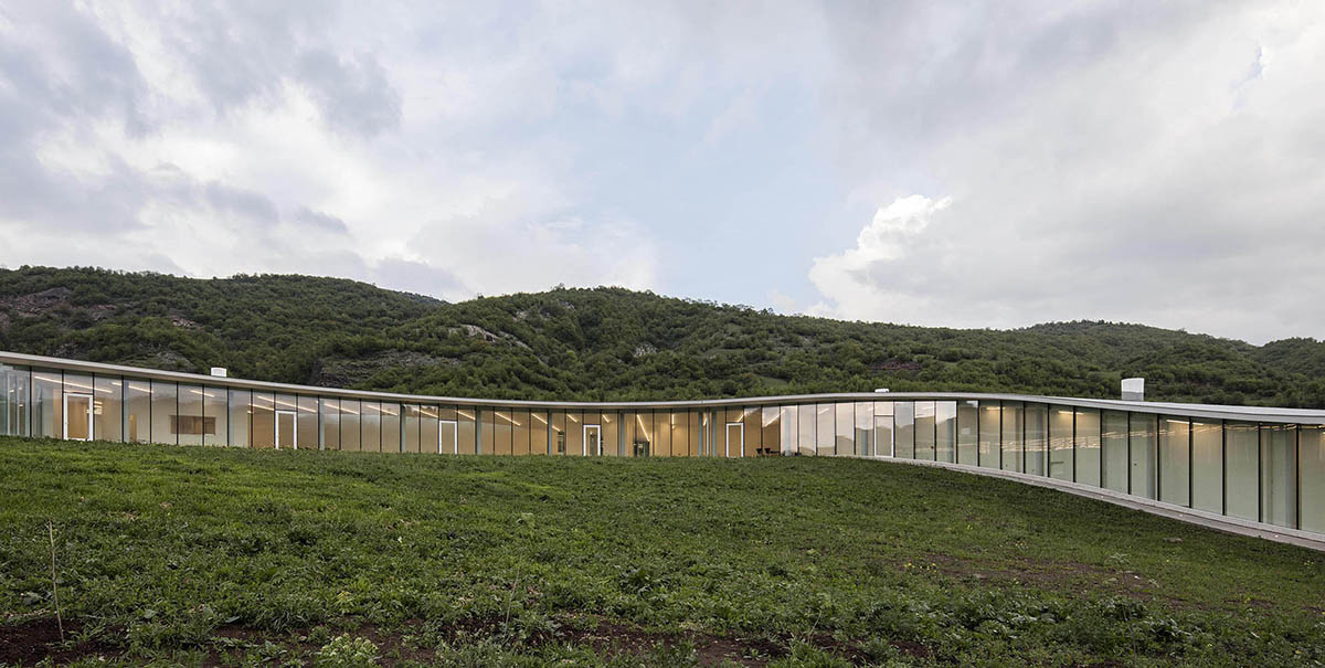 Paul Kaloustian Studio completes snake-like smart center in a rural area of Armenia