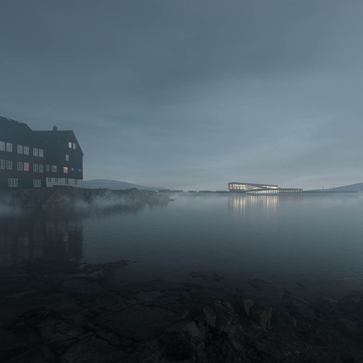 Henning Larsen reveals design for ferry terminal addressing to traditional Faroese fishing boats