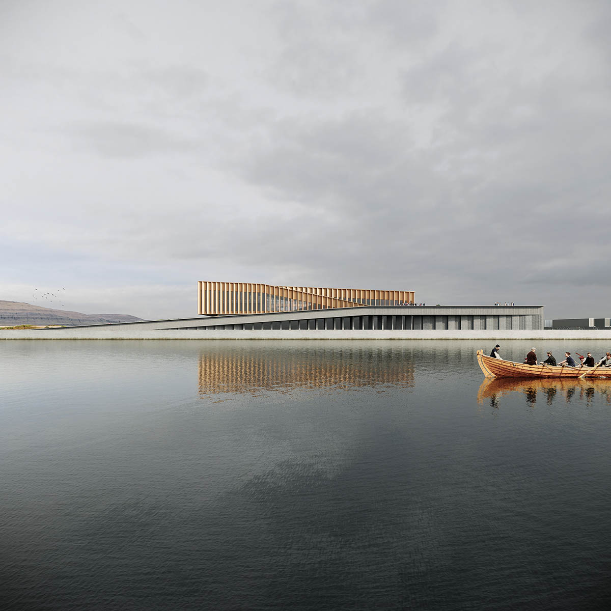 Henning Larsen reveals design for ferry terminal addressing to traditional Faroese fishing boats