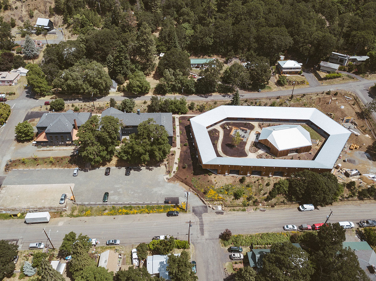 Waechter Architecture converts old school into a rustic hotel in Bingen by keeping its original feel