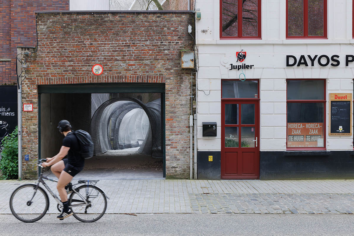 SO-IL creates passage made from 3D knit textile for Bruges Triennial 2024