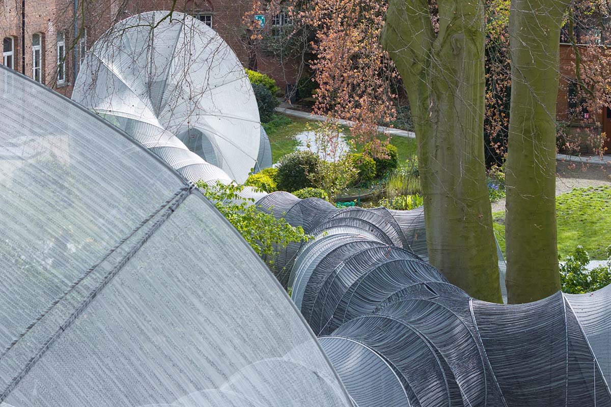 SO-IL creates passage made from 3D knit textile for Bruges Triennial 2024