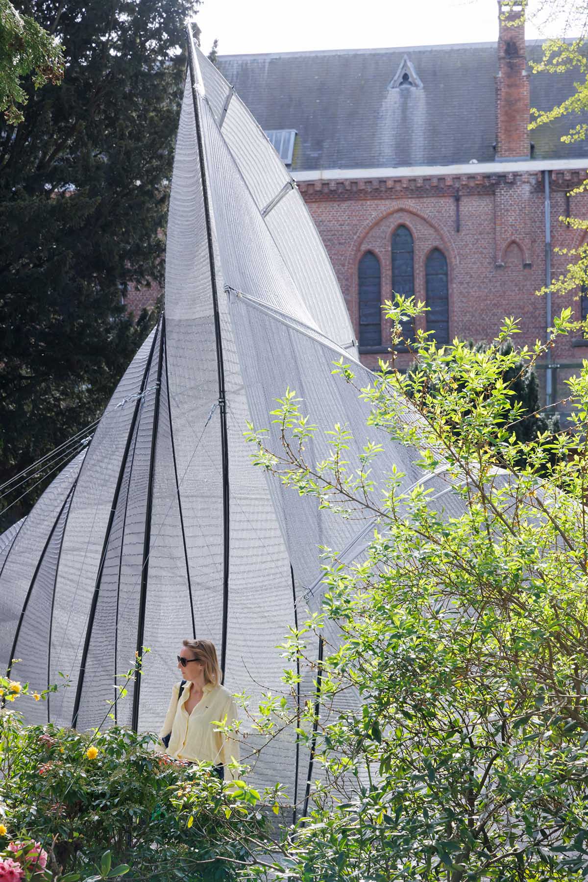 SO-IL creates passage made from 3D knit textile for Bruges Triennial 2024