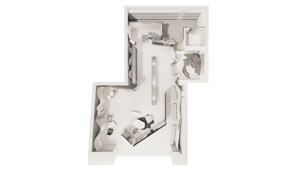 F.O.G. Architecture creates cave-like interiors with mirrored surfaces for aromatherapy store