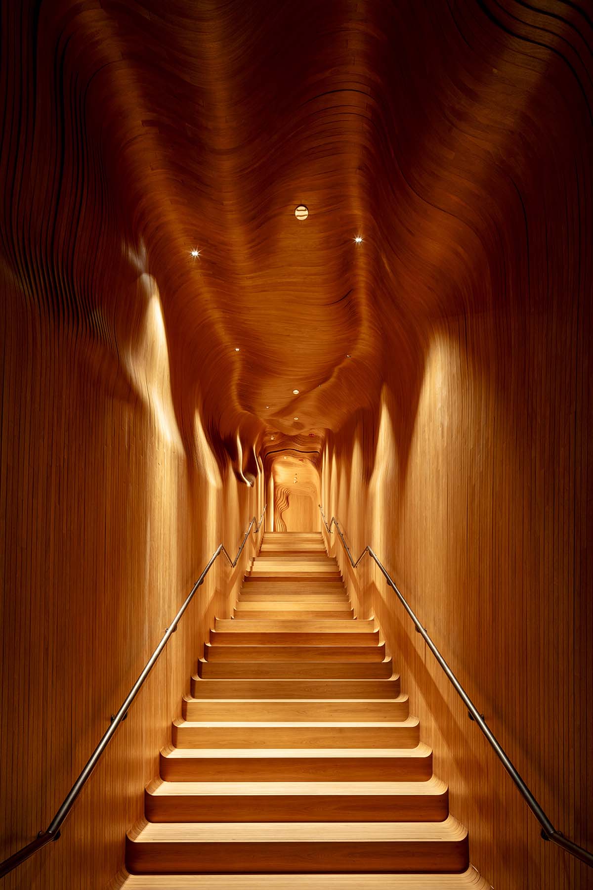 MVRDV reveals the interiors of the Sotheby’s Maison with light and dramatic spaces in Hong Kong