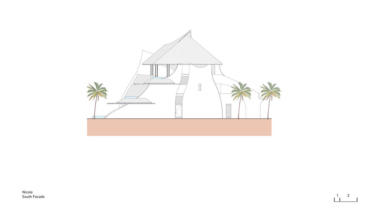 Zozaya Arquitectos built beachfront residences creating sculpted details in surf villa of Troncones