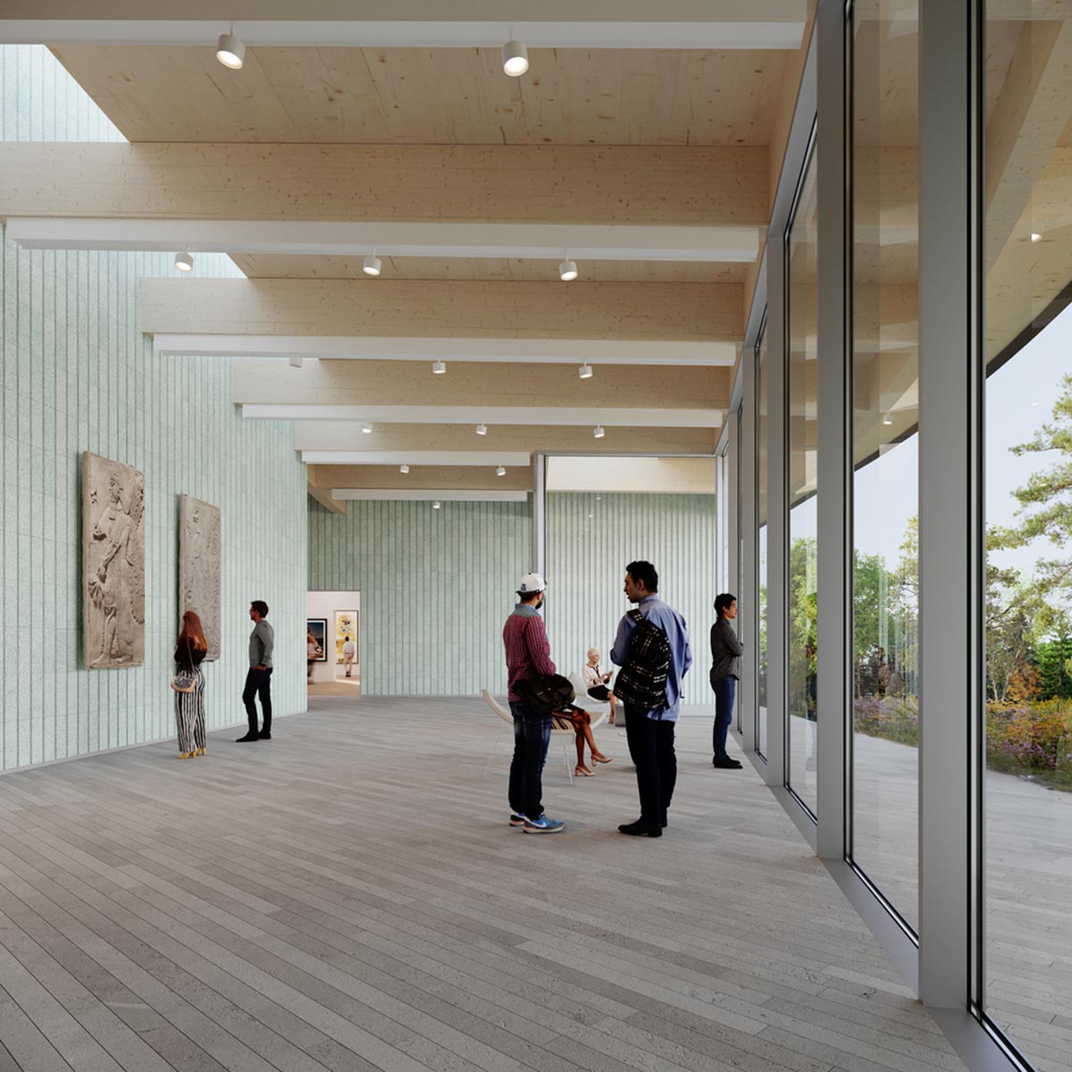 SO-IL unveils design for new Williams College Museum of Art with undulating timber ceilings