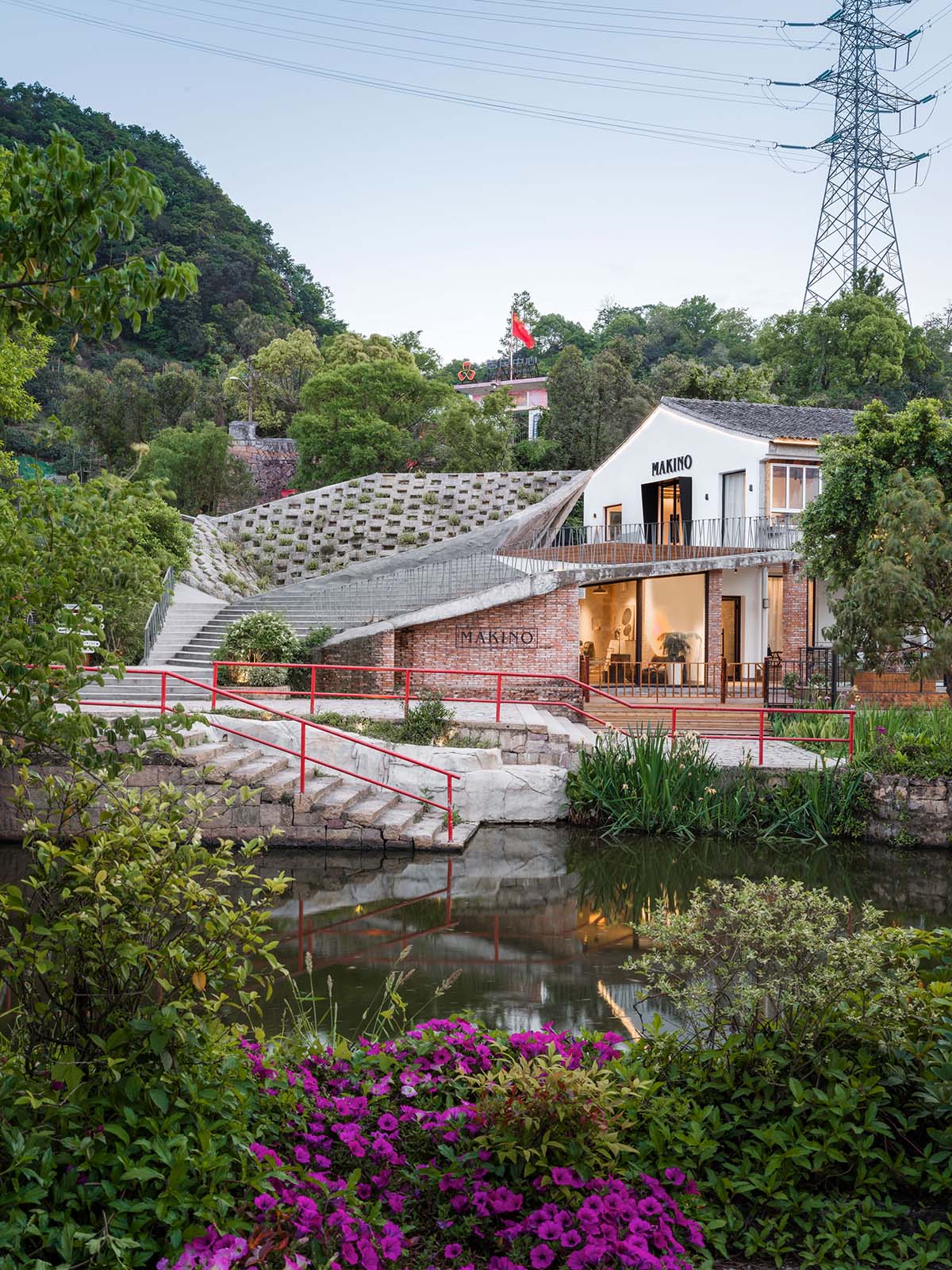 SpActrum adds swirls and cones that create two open platforms in a renovated pavilion in Wenzhou