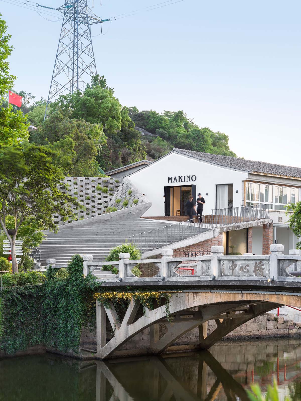 SpActrum adds swirls and cones that create two open platforms in a renovated pavilion in Wenzhou