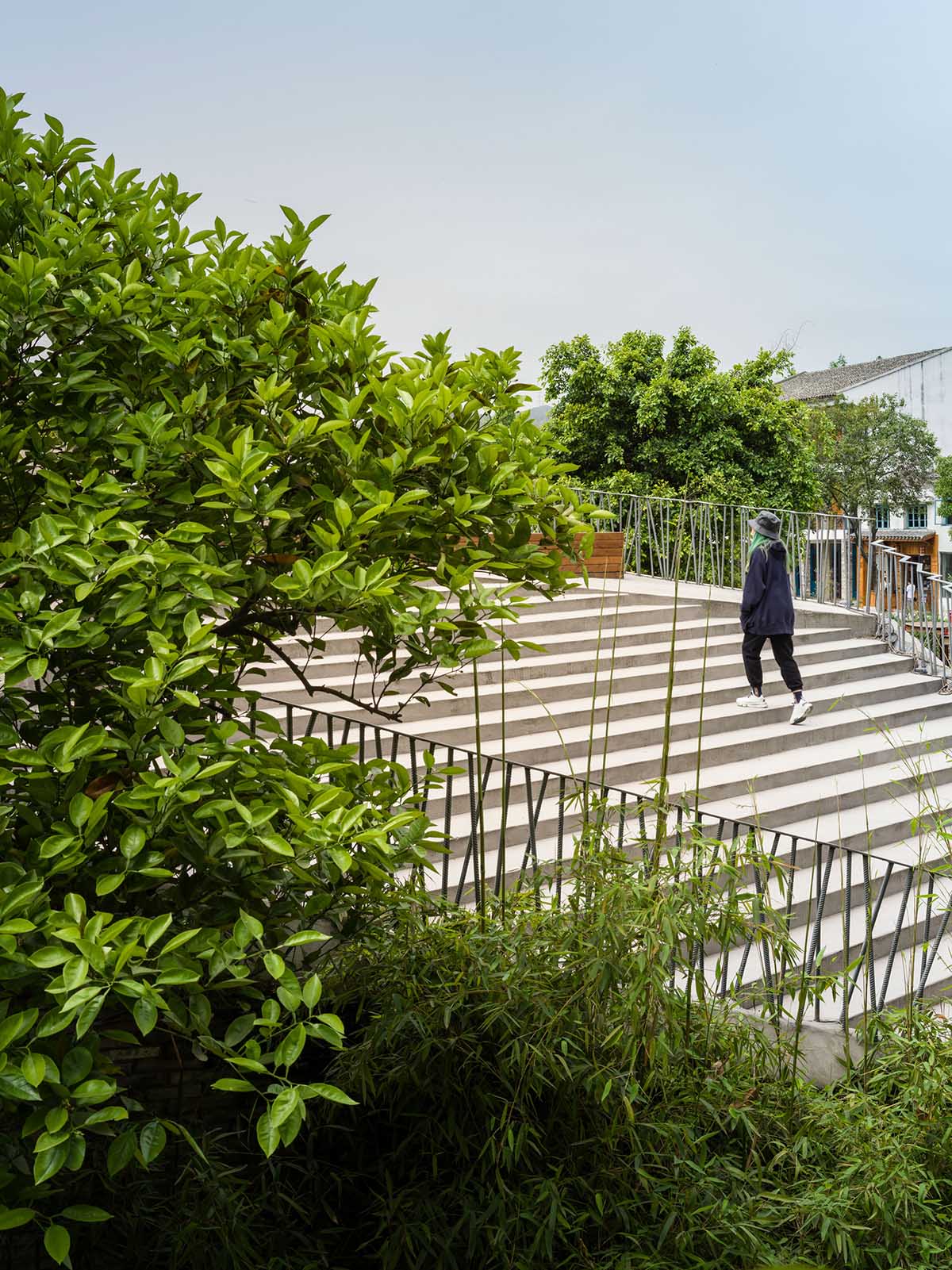 SpActrum adds swirls and cones that create two open platforms in a renovated pavilion in Wenzhou