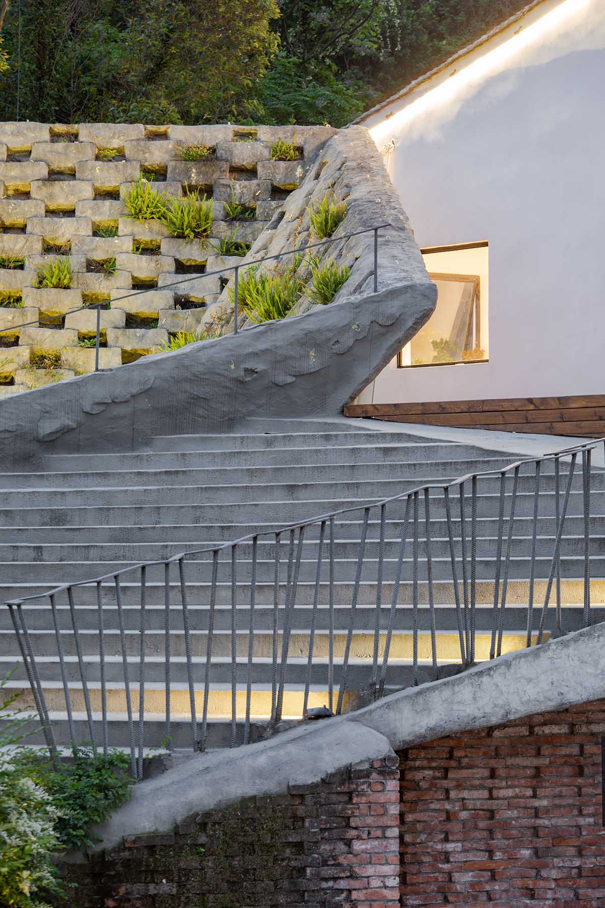 SpActrum adds swirls and cones that create two open platforms in a renovated pavilion in Wenzhou