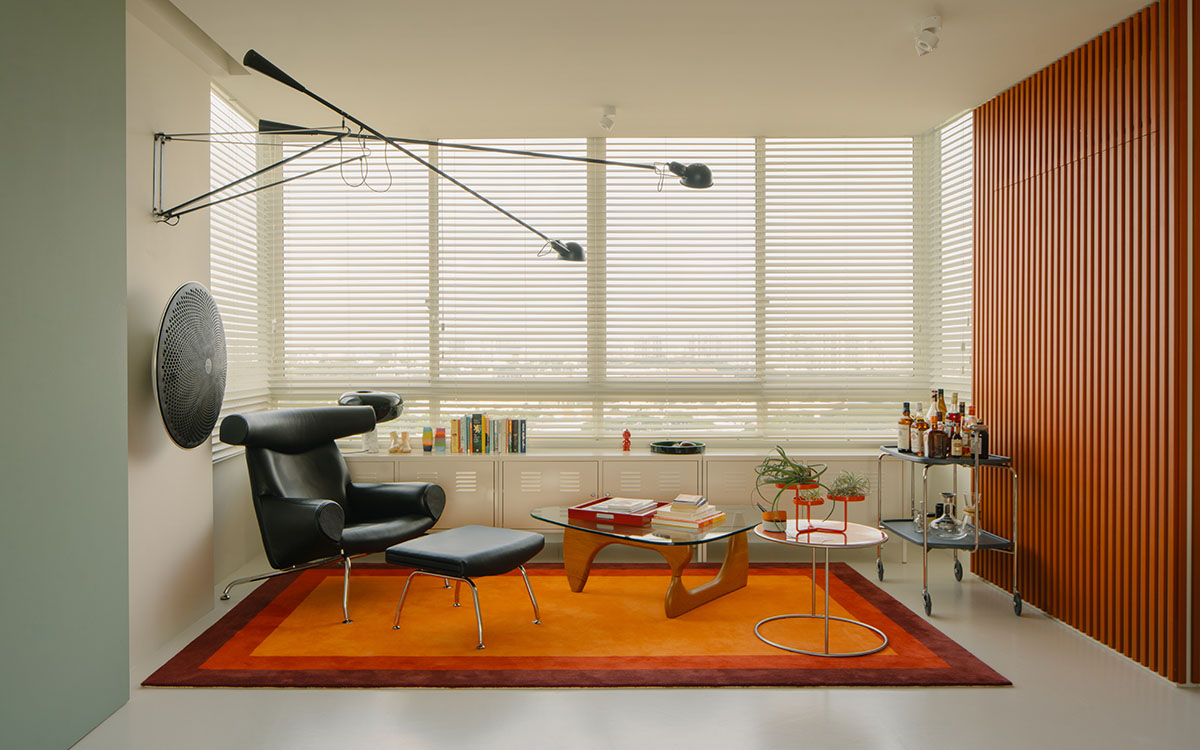 SPARK redesigns brutalist apartment with geometric and colorful objects in Singapore