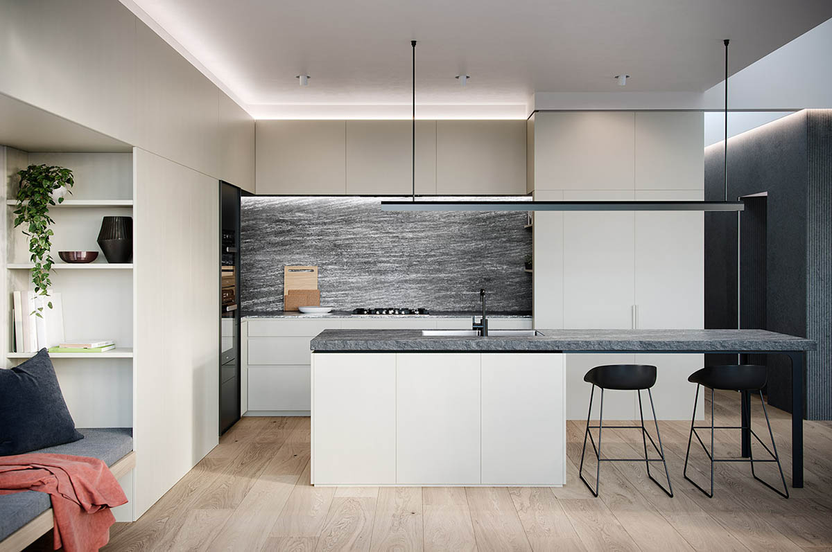 Splinter Society Architecture designs residences with bronze-colored facade in Hawthorn